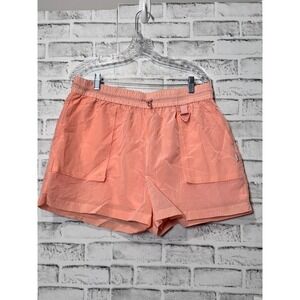 Fabletics Heights Shimmer Cargo Shorts Light Capri Coral XL NWT SO2458111-8807